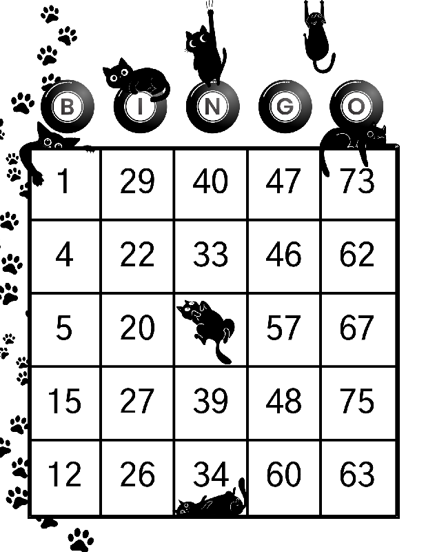 Black Cat Bingo | 50 Traditional Cat Themed Bingo Boards