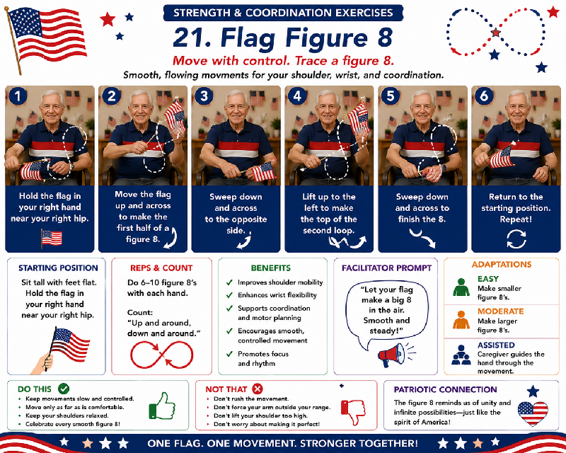 đşđ¸ STARS, STRIPES & STRONGER DAYS 50 Chair-Based Patriotic Flag Exercises for Seniors