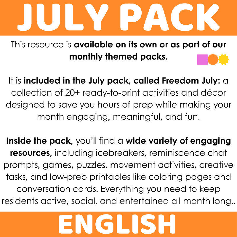 Find Someone Who July Theme - 4th of July - Independence Day / Fourth of July Included