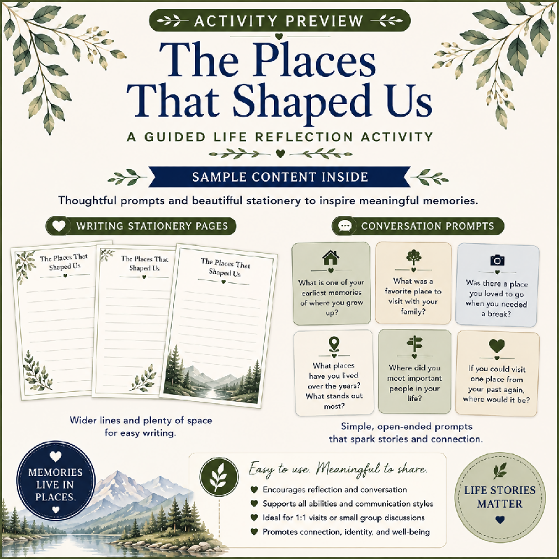 Guided Life Reflection: The Places That Shaped Us