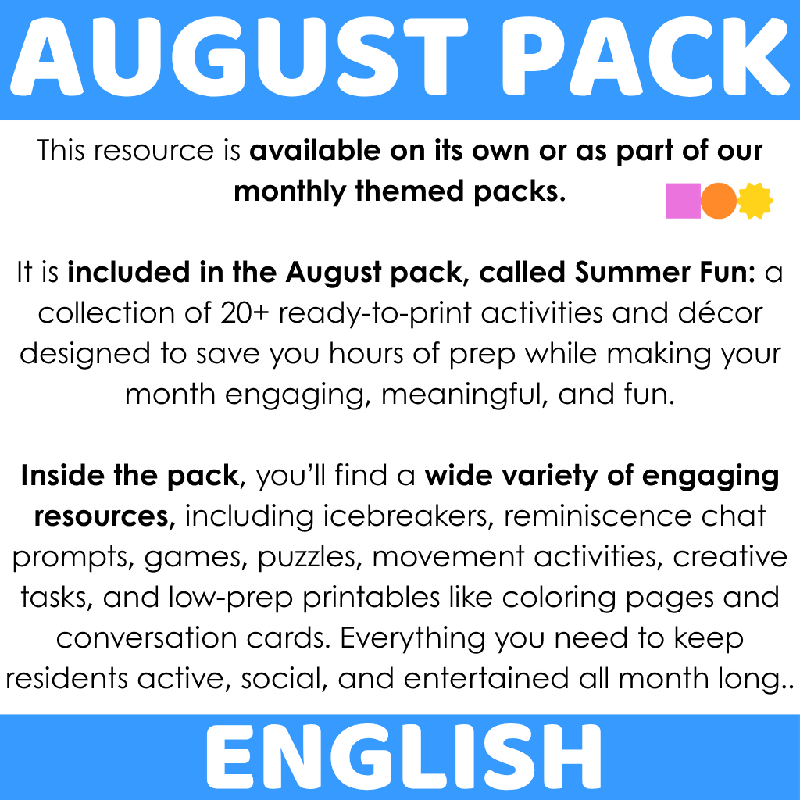 August I Spy Game for Seniors | Printable Visual Cognitive Activity for Elderly Adults and Senior Living - Brain Game for Visual Attention and Cognitive Engagement