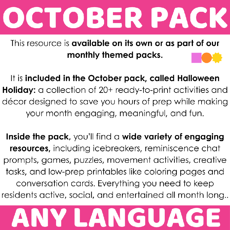 Halloween Pair Me Up | Spot It–Inspired Visual Matching Game for Seniors & Memory Care | Brain Fitness, Cognitive Stimulation & Interactive Visual Scanning Activity - October Find the Matching Pair - Cards Game