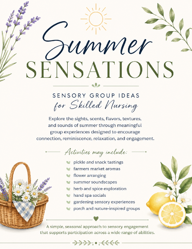 Summer Sensations Sensory Activity Idea Guide