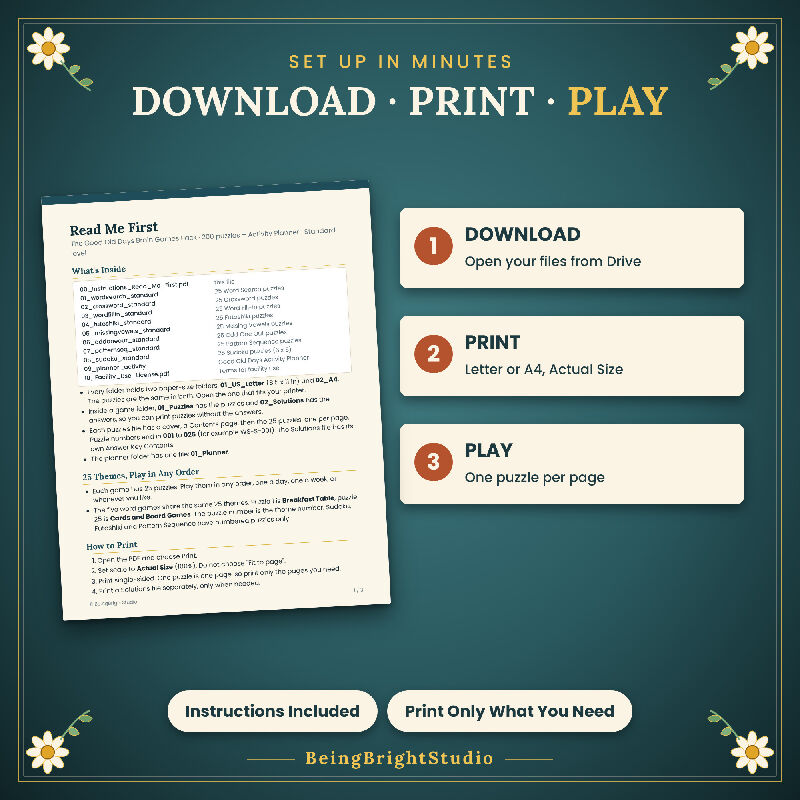 Good Old Days Brain Games for Seniors | 200 Extra Large Print Puzzles | Activity Director Pack