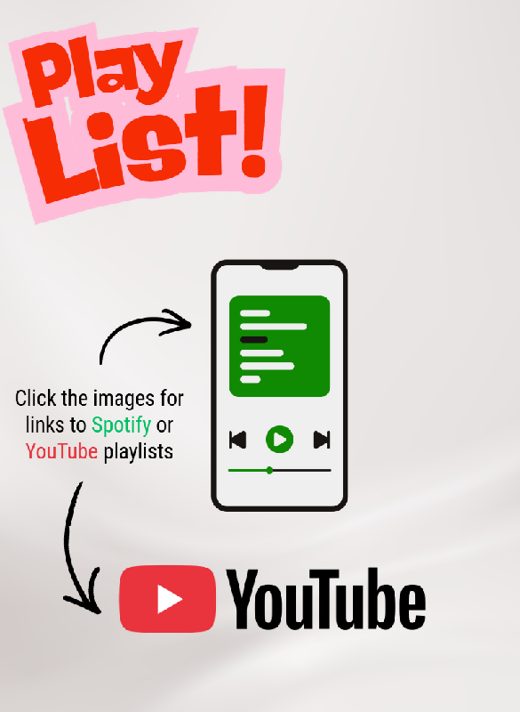 The links for spotify and youtube play list are included with purchase