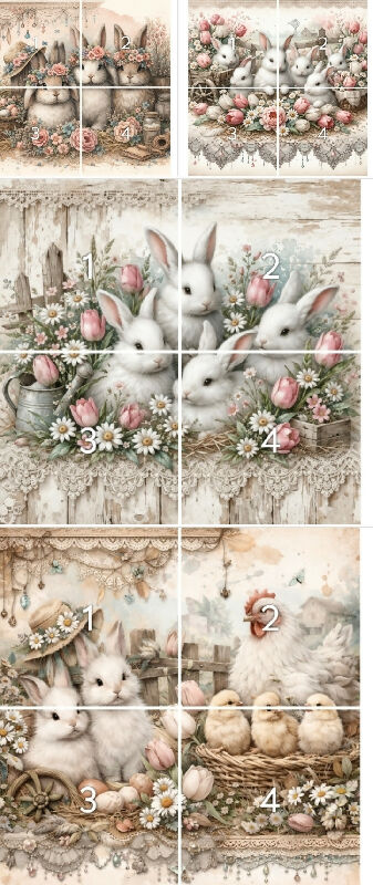 4 in 1 rustic animals theme