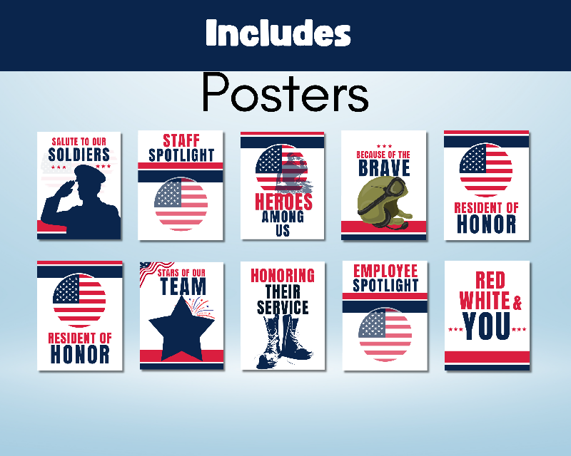 Print and Cut Patriotic Posters for LTC, Assisted Living, and Nursing Home Care Facilities