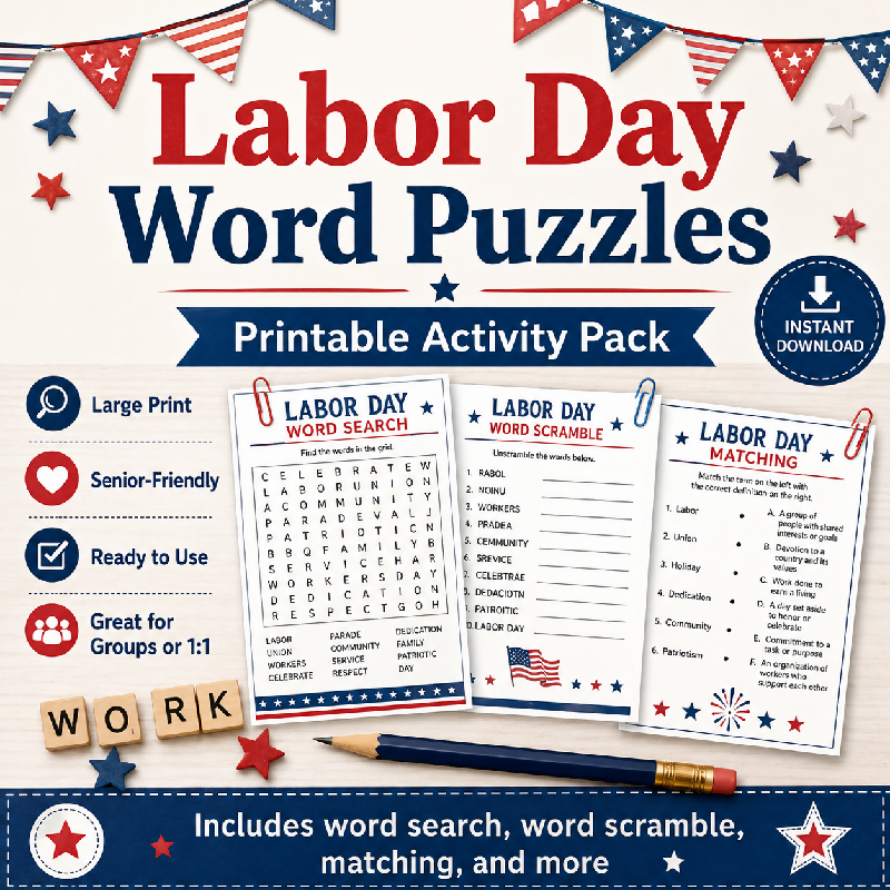 Labor Day Word Puzzles