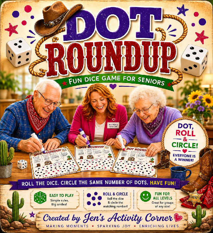 Dot Roundup-Dice Game For Seniors