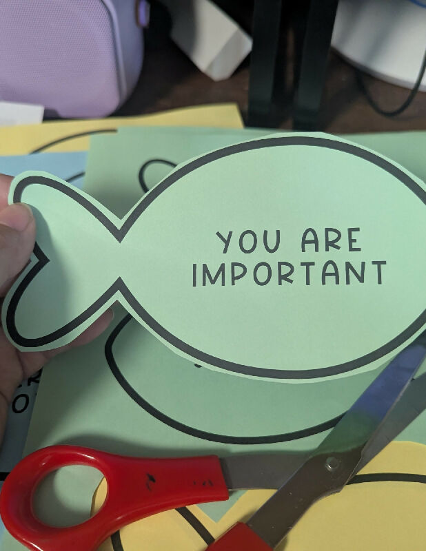 Fishing for Compliments, Printable Affirmation Cards, Protocol Included for Self Esteem Group Activity