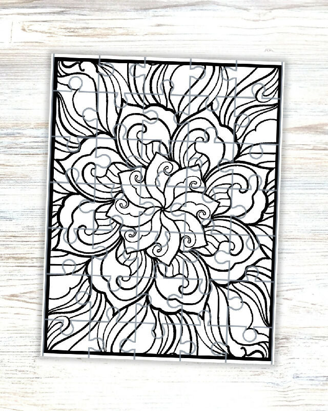 Design Your Own Puzzle Printable: DIY Puzzle Templates with Therapeutic Protocol for Adult Group Activities