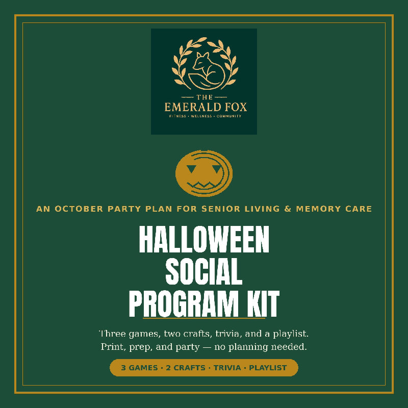 Halloween Social Program Kit — October Party Games, Crafts & Trivia for Seniors