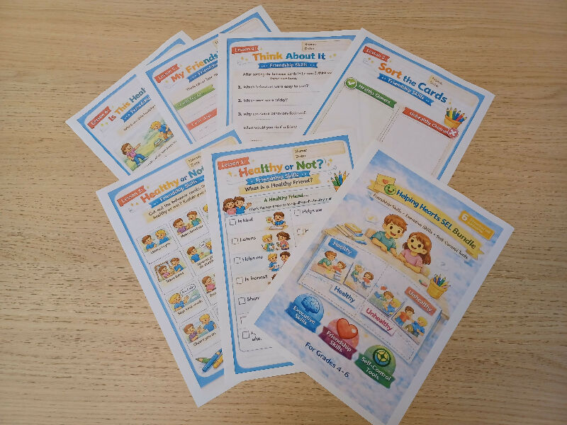 Friendship Skills Activities | Healthy vs Unhealthy Friendships SEL Bundle