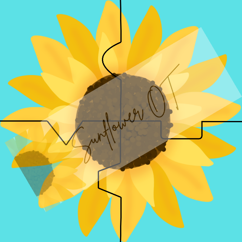 Sunflower 4-Piece Puzzle for Seniors | Memory Care Printable Activity