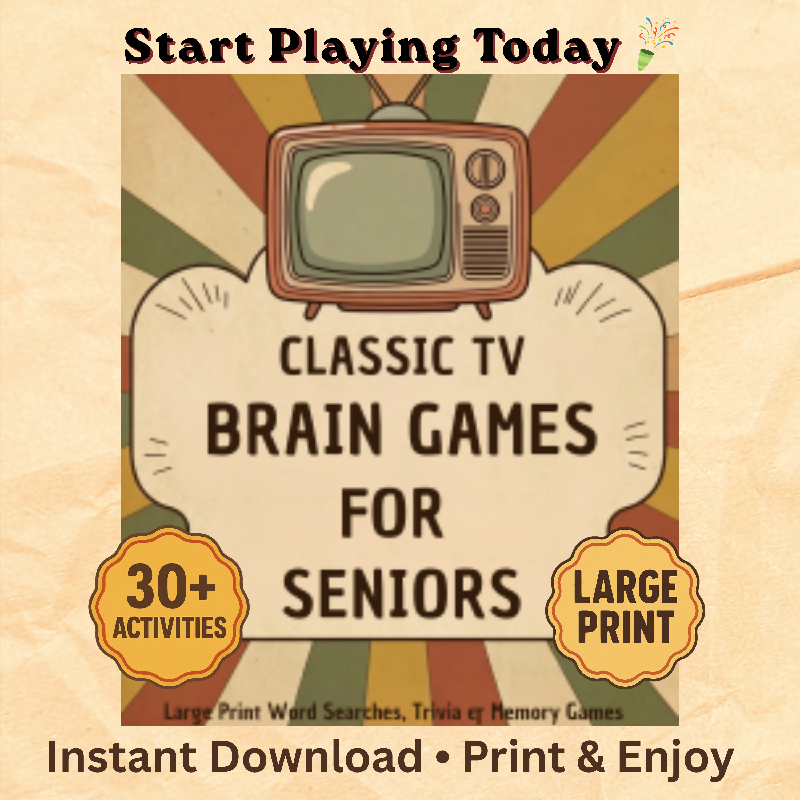 Brain Games for Seniors: Activity Book with Puzzles, Word Searches and More