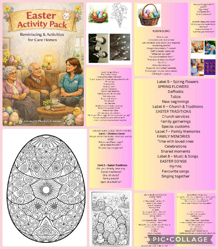 easter reminiscing activity book