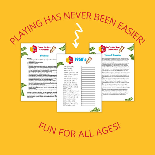 1950s Price Is Right Game - Printable Activity for Senior Living