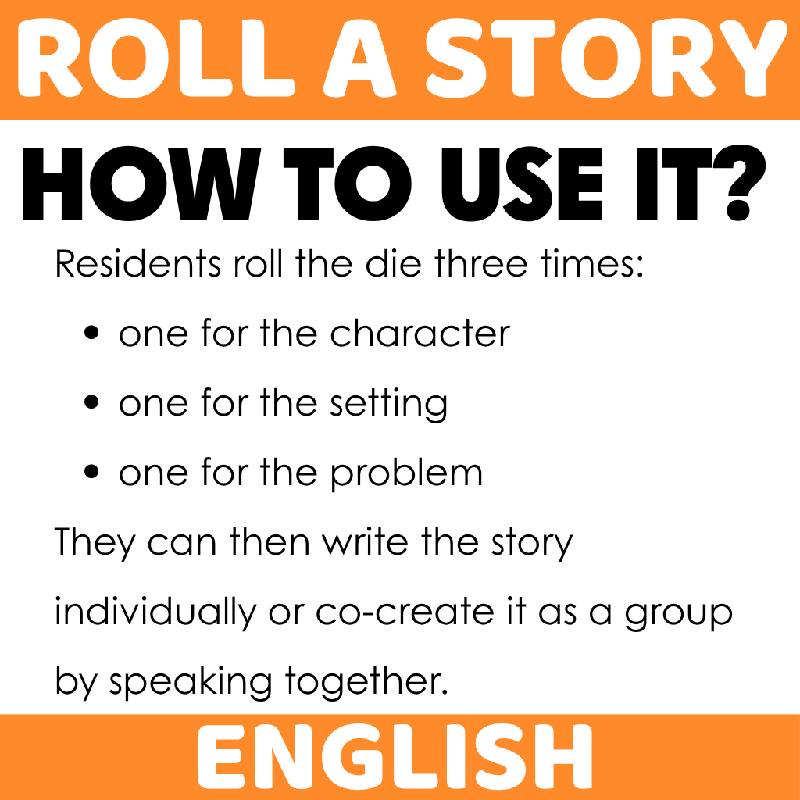 Roll a Story Game for Seniors | August-Themed Printable Creative Writing & Storytelling Activity for Senior Living