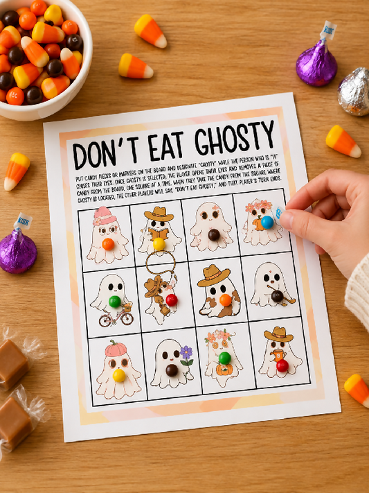 Don't Eat Pete (Ghosty) Game, Simple Halloween Candy Game