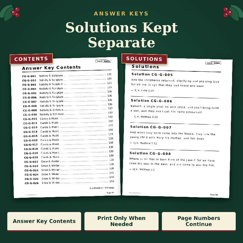 Christmas Cryptograms: 200 Large Print Puzzles in 2 Levels for Group Activities (Printable PDF, Letter + A4)