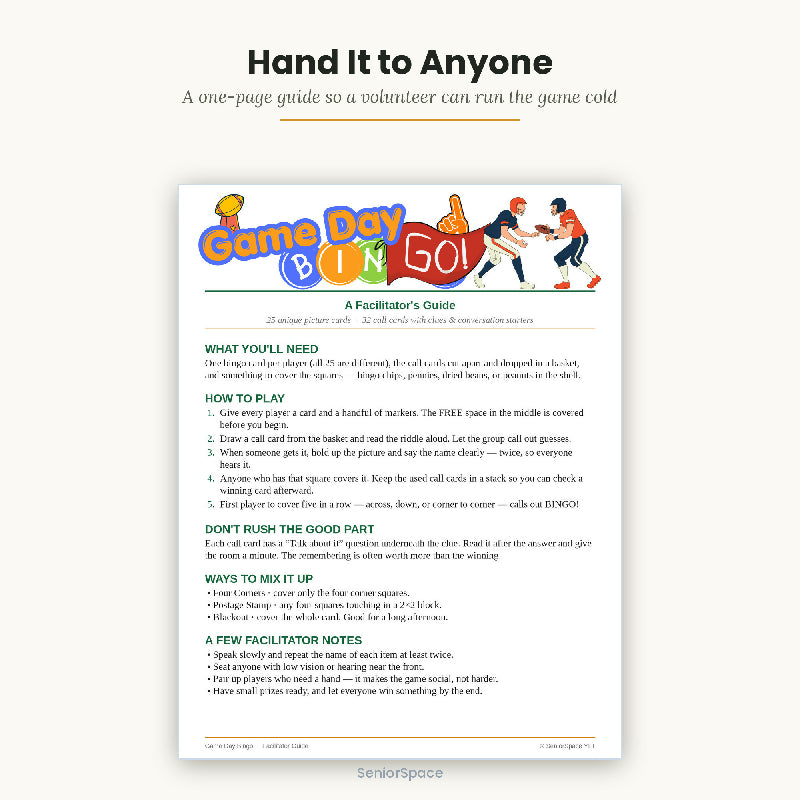 Football Bingo, Game Day Big Game Party, 25 Printable Cards, Call Cards with Clues, Reminisce Questions, Instant Download