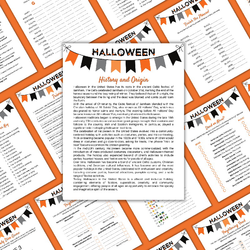 Halloween Activity Bundle for Seniors