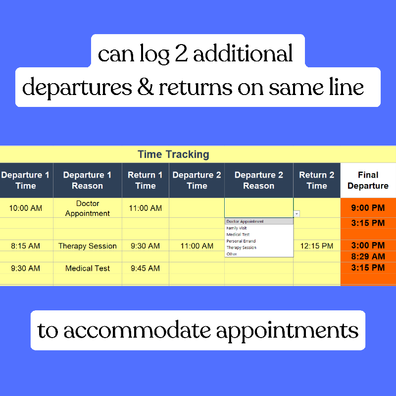 Attendance Billing Spreadsheet, 15 Minute Unit Tracker, Activity Attendance Excel Template, Medicaid Billing Tool, Auto Calculate Hours