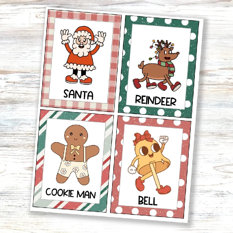 Christmas Winter Scavenger Hunt and Memory / Matching Game Set