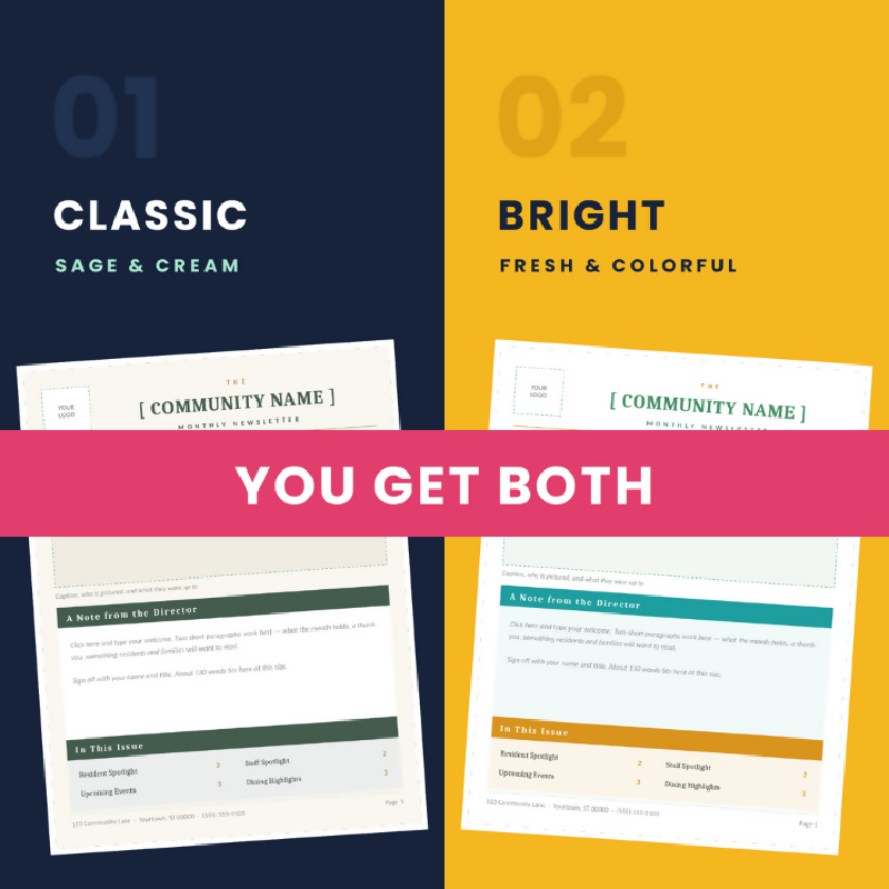 Newsletter Template | Editable Monthly PowerPoint Newsletter | 2 Styles 4 Pages Each | Publisher Alternative