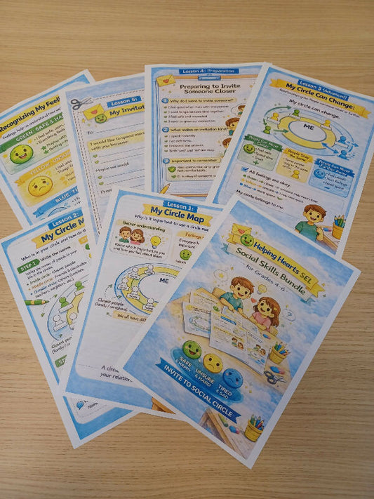 SEL Feelings & Relationships Activities Bundle | Social Skills Circle Map