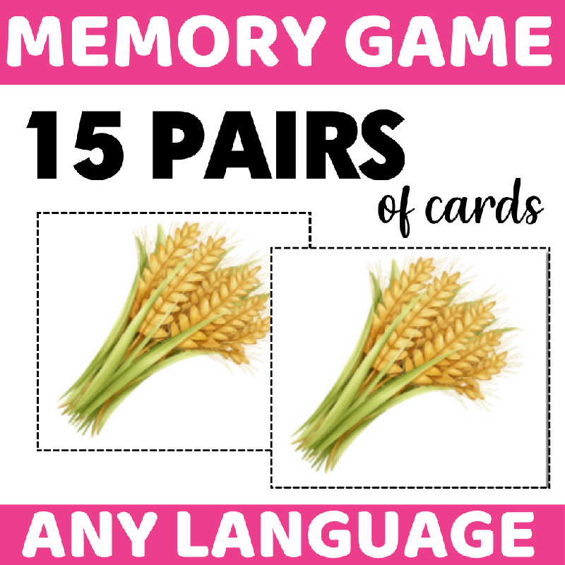 Grandparents' Day September-Themed Memory Game for Seniors | Printable Matching Activity for Cognitive Stimulation and Memory Care - Brain Activity for Elderly Adults