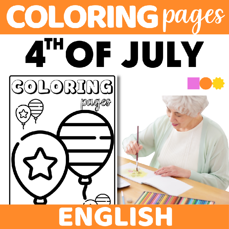 Coloring Pages Bold and Easy Fourth of July Theme - Independence Day - 4th of July