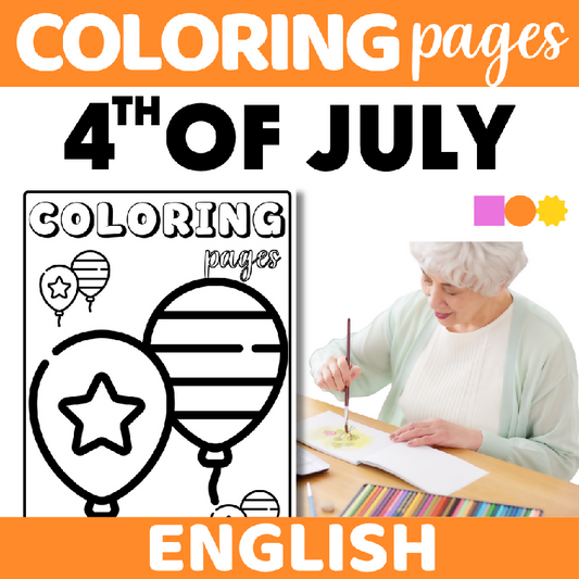 Coloring Pages Bold and Easy Fourth of July Theme - Independence Day - 4th of July