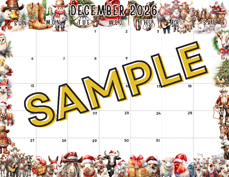 December 2026 Calendar Template #2