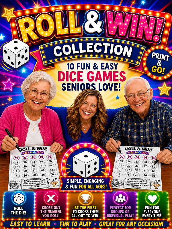 Roll & Win Collection-10 Fun Dice Games for Seniors