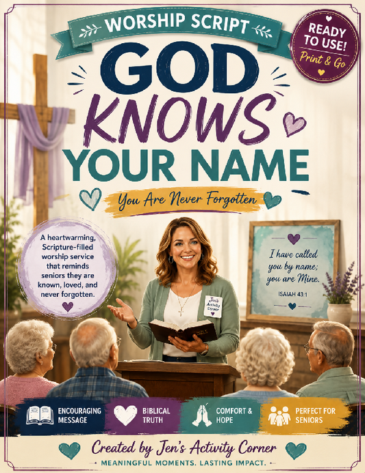 God Knows Your Name-You Are Never Forgotten-Worship Script For Seniors