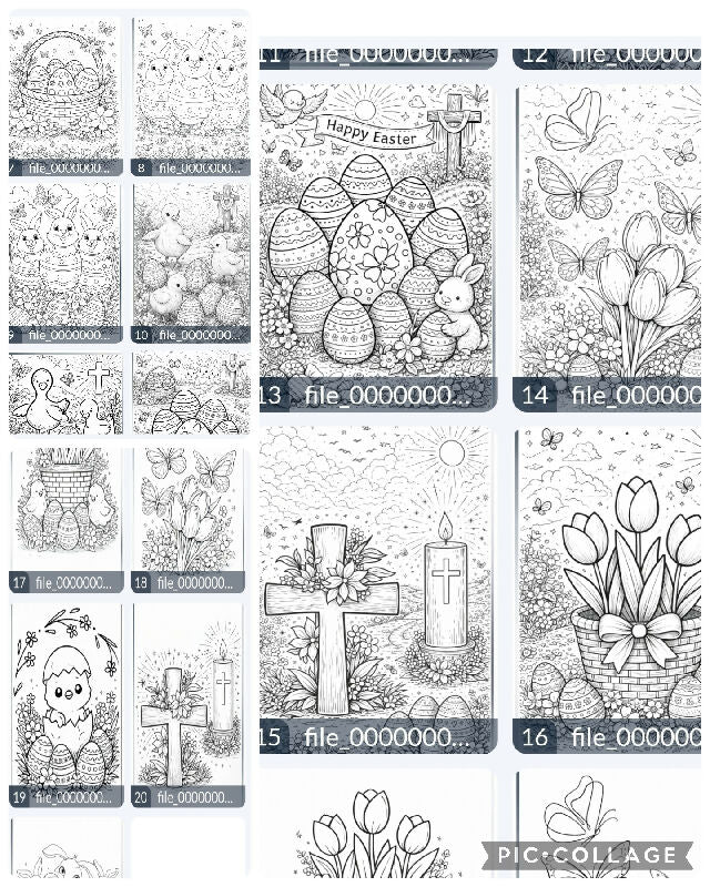 easter colouring pages book