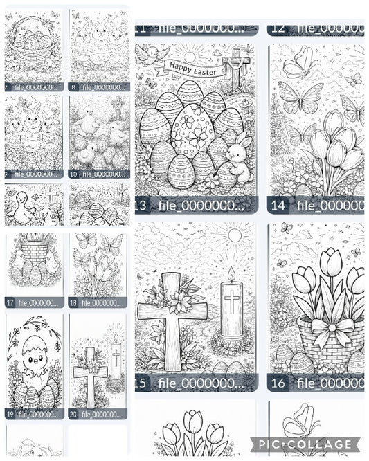 easter colouring pages book