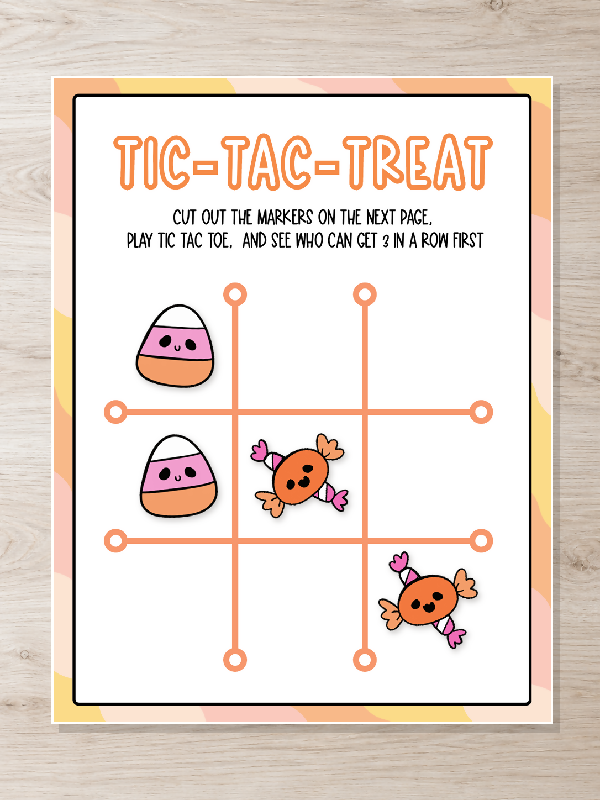 Halloween Tic Tac Toe Candy Theme Game, Pin the Spider on the Web (Pin the Tail Game) Easy Halloween Activities