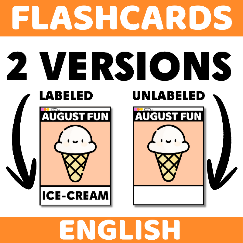 August-Themed Flashcards for Seniors | Printable Cognitive Stimulation Activity for Elderly Adults and Senior Living