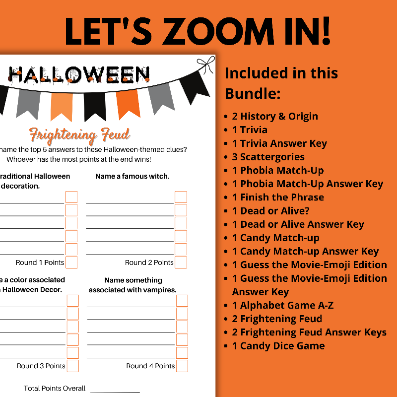 Halloween Activity Bundle for Seniors