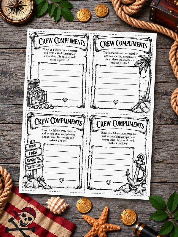 Pirate Coloring Pages, and Multiple Pirate Activity Pages - TR Protocols Included