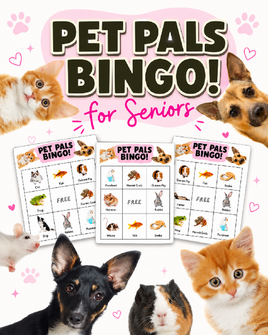 Pet Pals: Bingo! Printable Senior Activity Game