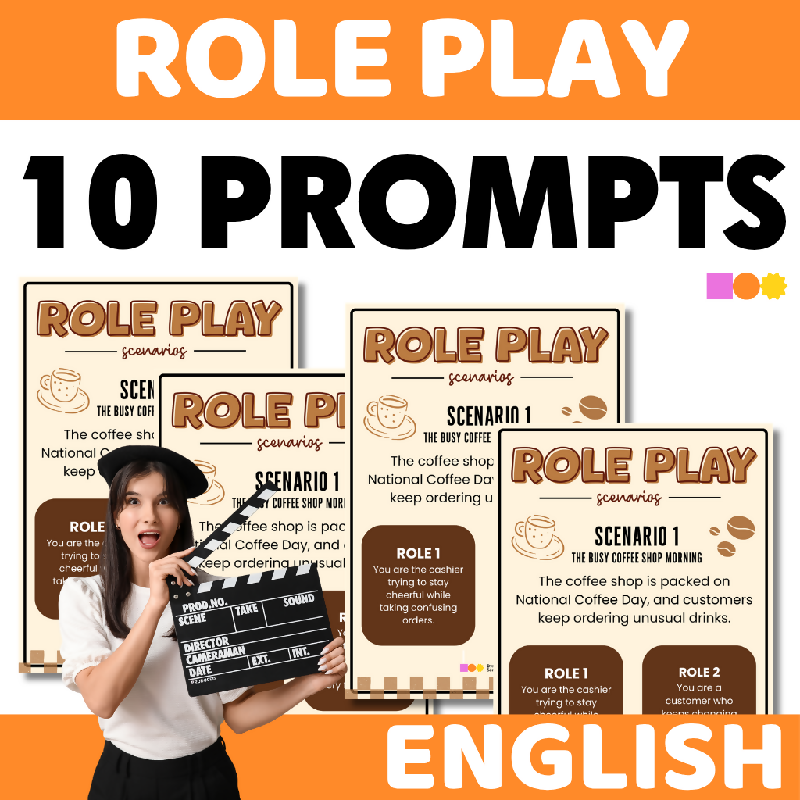 September International Coffee Day Role Play Prompts for Seniors | Printable Conversation and Social Interaction Activity for Elderly Adults and Senior Living