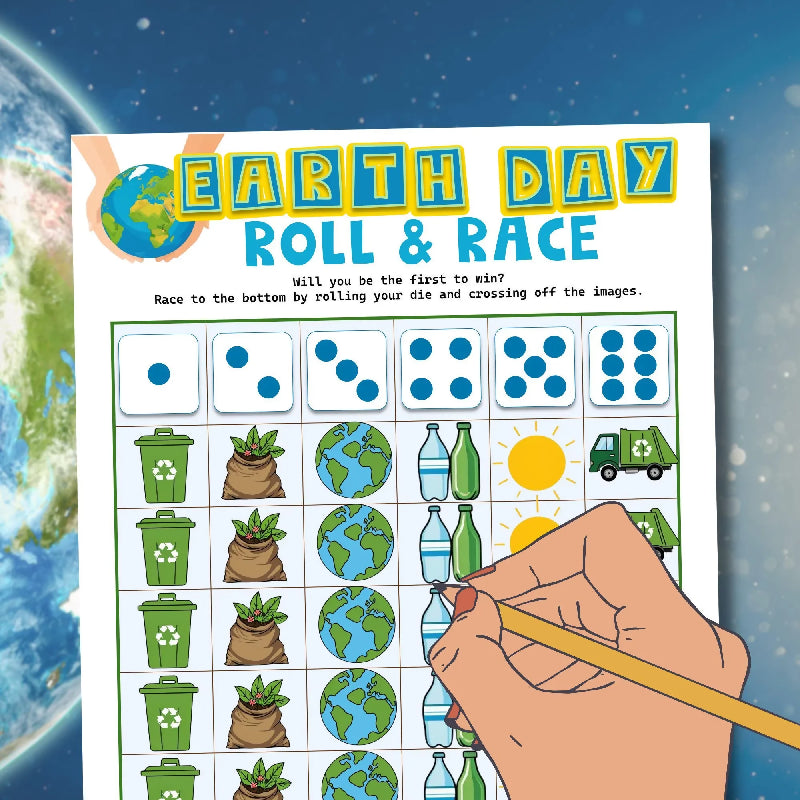Earth Day Roll & Race Game - No Prep Group Activity