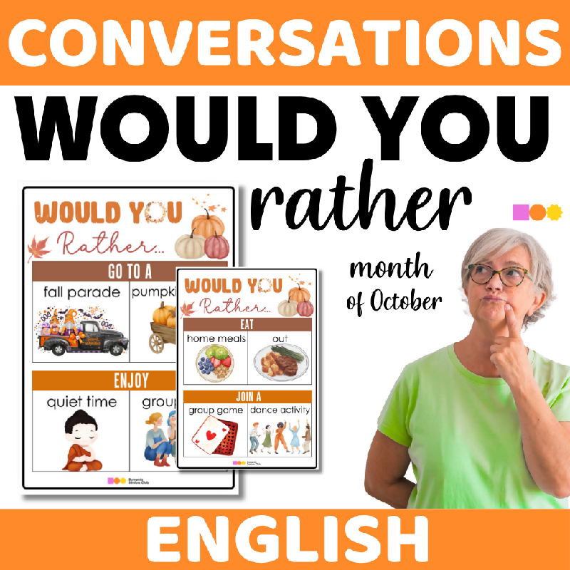 Would You Rather: October Edition for Seniors | Conversation & Social Engagement Activity for Memory Care | Discussion Cards for Cognitive Stimulation & Group Engagement