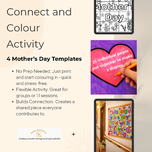 Mother’s Day Connect & Colour - Collaborative Colouring Activity for Seniors