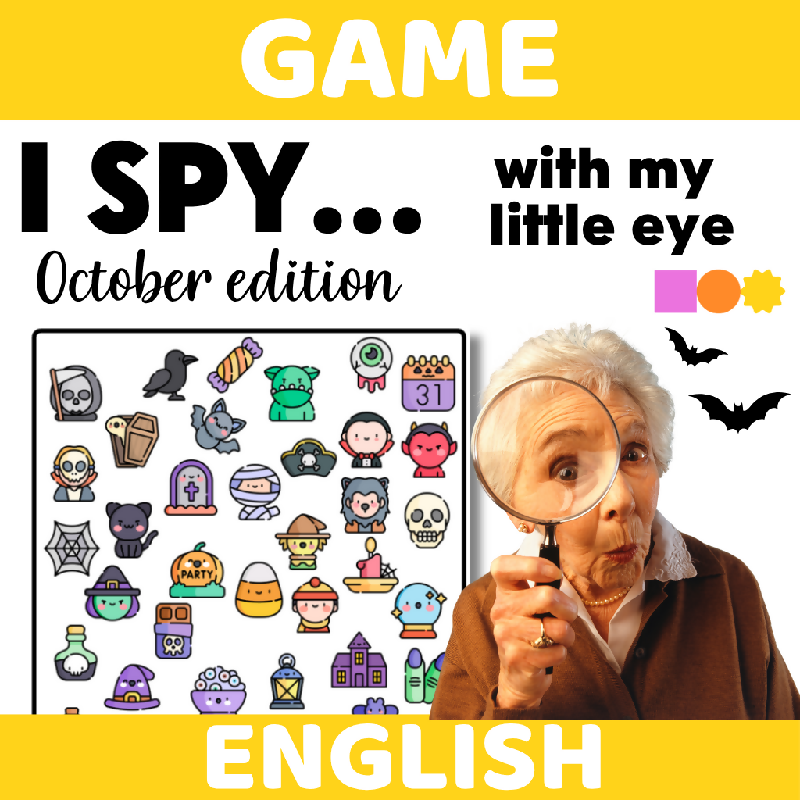 Halloween I Spy Printable Game for Seniors & Memory Care | Visual Perception & Cognitive Stimulation Activity | Observation & Brain Fitness Game for Cognitive Engagement Halloween Themed