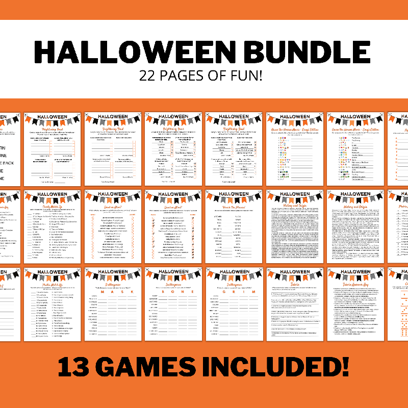 Halloween Activity Bundle for Seniors