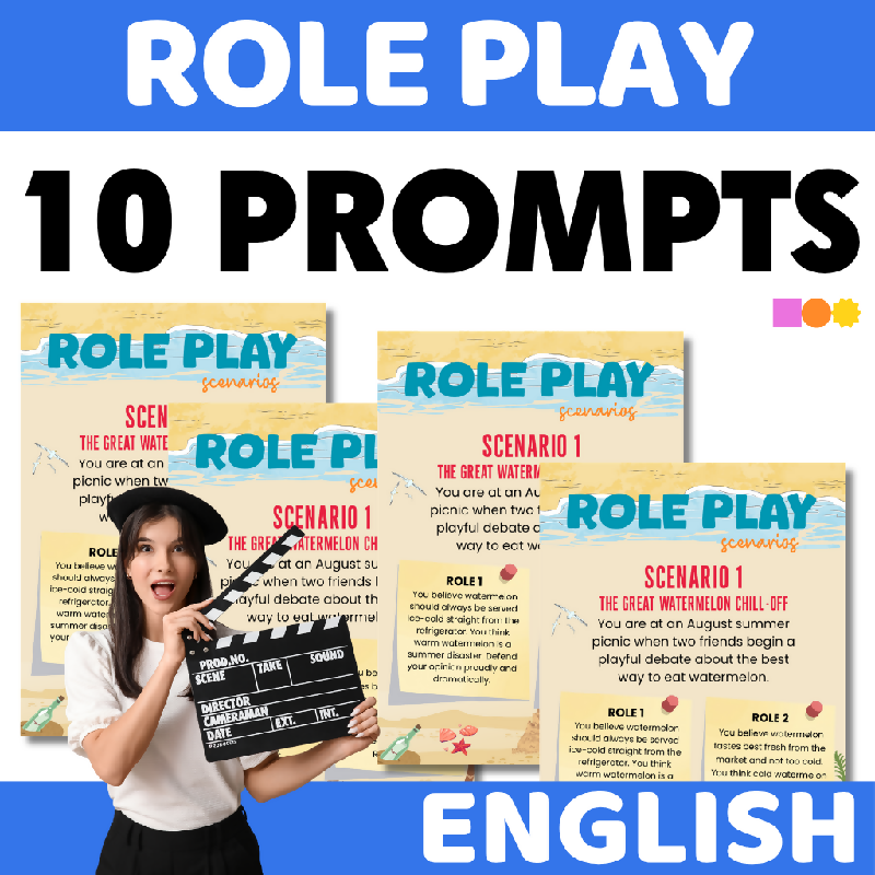 August Role Play Prompts for Seniors | Printable Conversation and Social Interaction Activity for Elderly Adults and Senior Living
